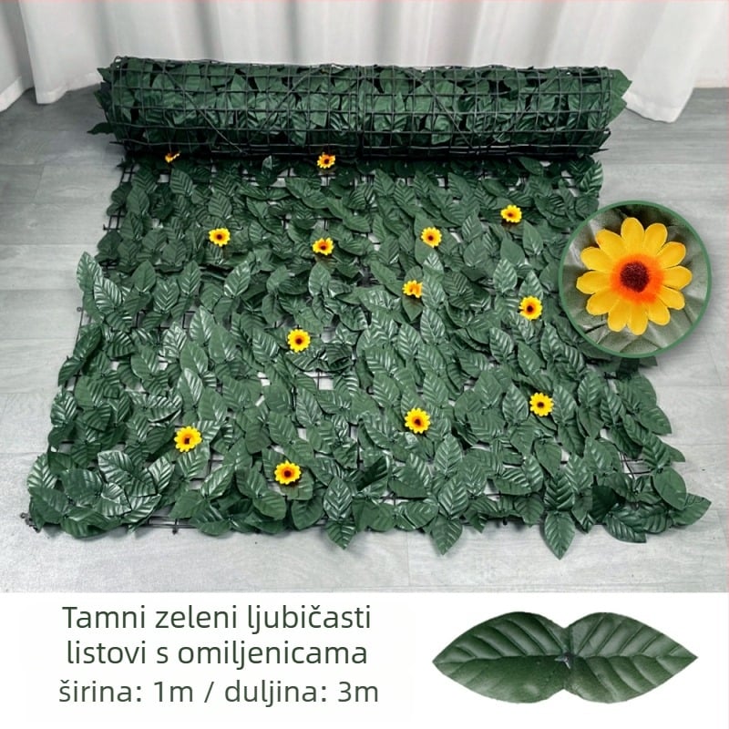 Umjetni panel od lišća za balkon i vanjsku dekoraciju