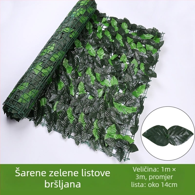 Umjetni panel od lišća za balkon i vanjsku dekoraciju