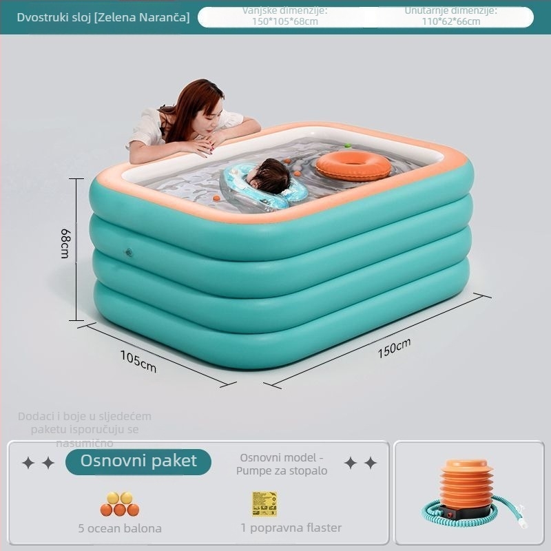 Zhilan nafukani dječji bazen – unutarnja i vanjska upotreba, za djecu