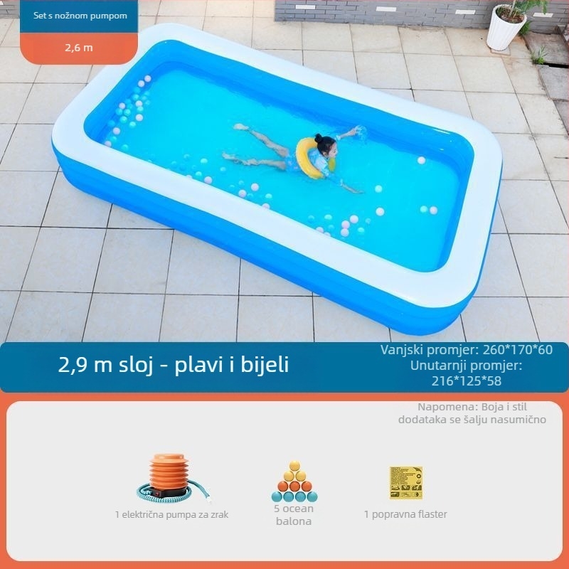 Zhilan nafukani dječji bazen – unutarnja i vanjska upotreba, za djecu