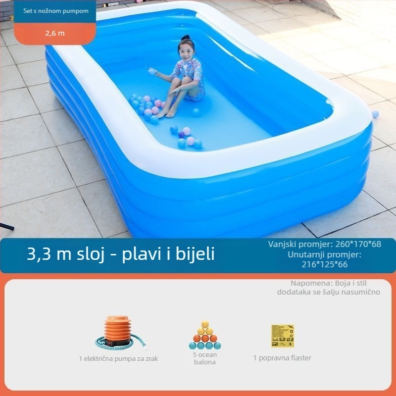 Zhilan nafukani dječji bazen – unutarnja i vanjska upotreba, za djecu