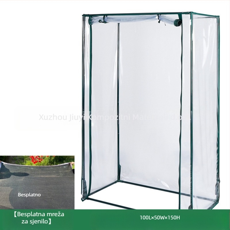Vanjski staklenik za povrće i cvijeće sa sjenilom, vodootpornošću i izolacijom za balkon i vrt