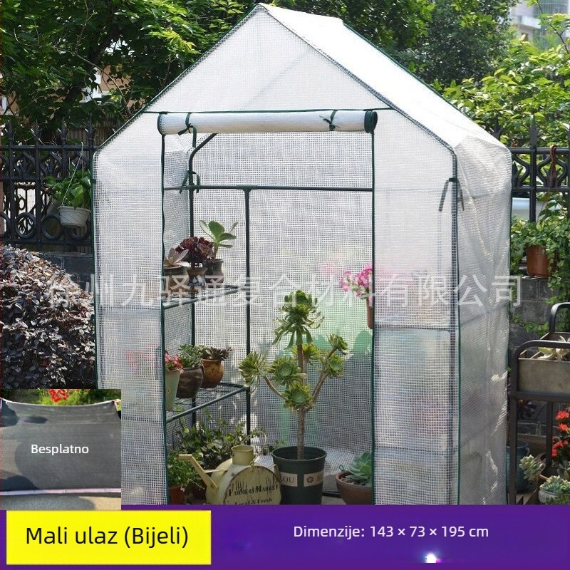 Vanjski staklenik za povrće i cvijeće sa sjenilom, vodootpornošću i izolacijom za balkon i vrt