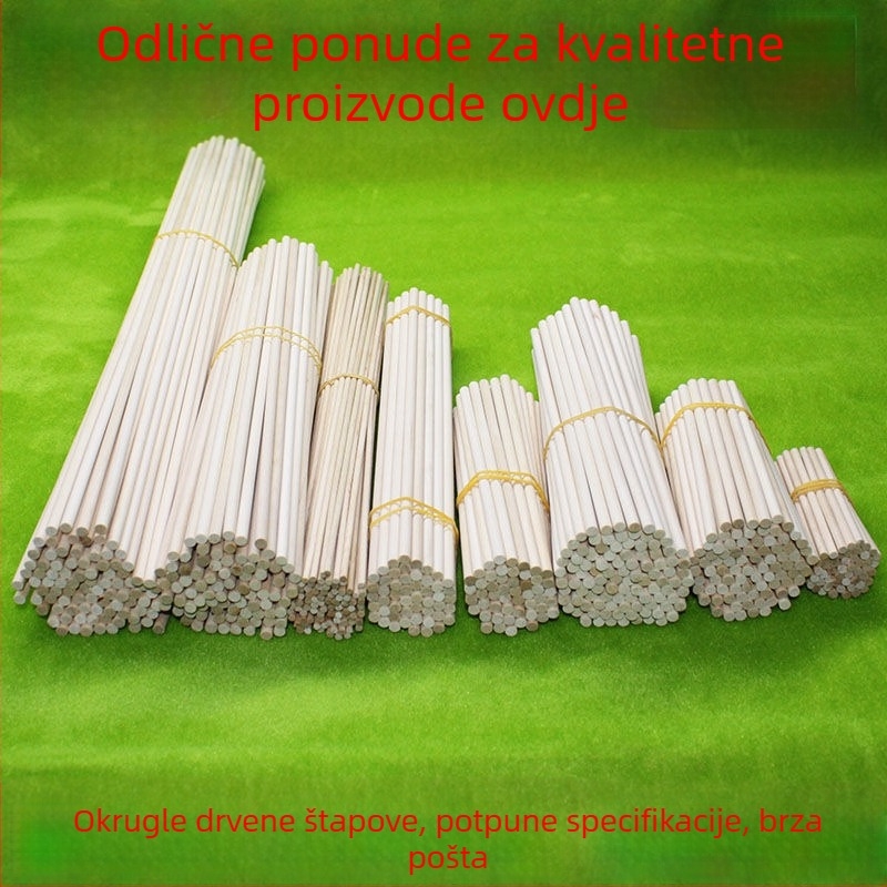 Drvena štapić za sladoled – čvrsto drvo, ručno izrađeni DIY materijal za modele, Hiro Ju