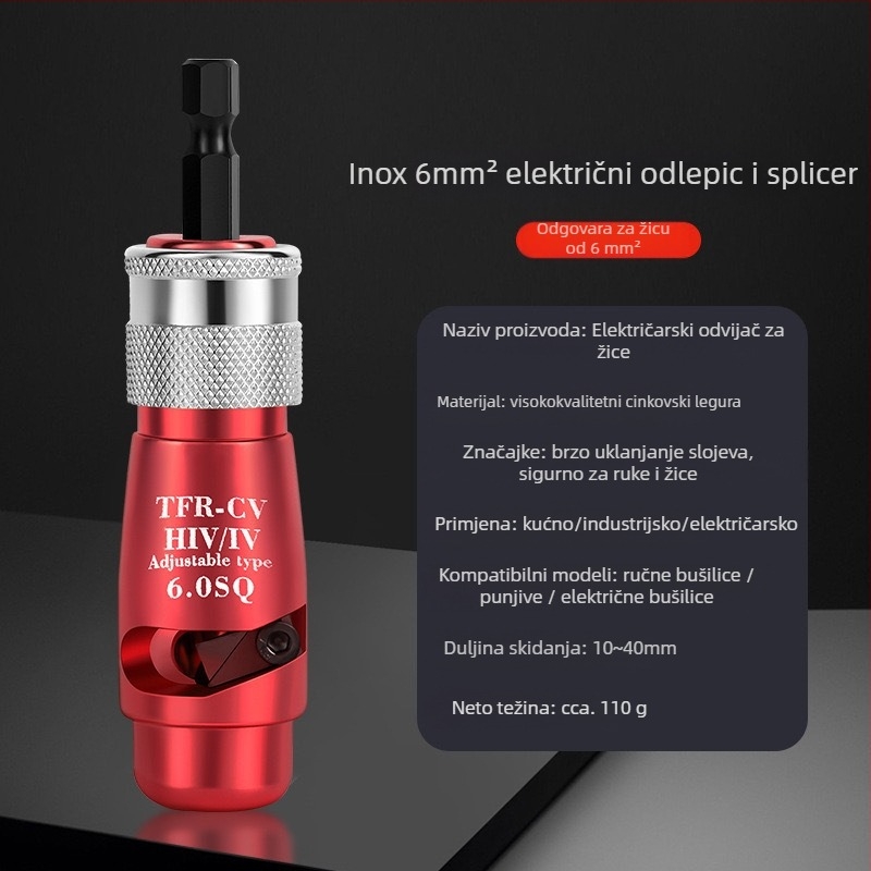 Long Tao Električni odvijač za izolaciju kabelā s rotacijskim alatom za ljuštenje, anti-statčki, kružni otvor