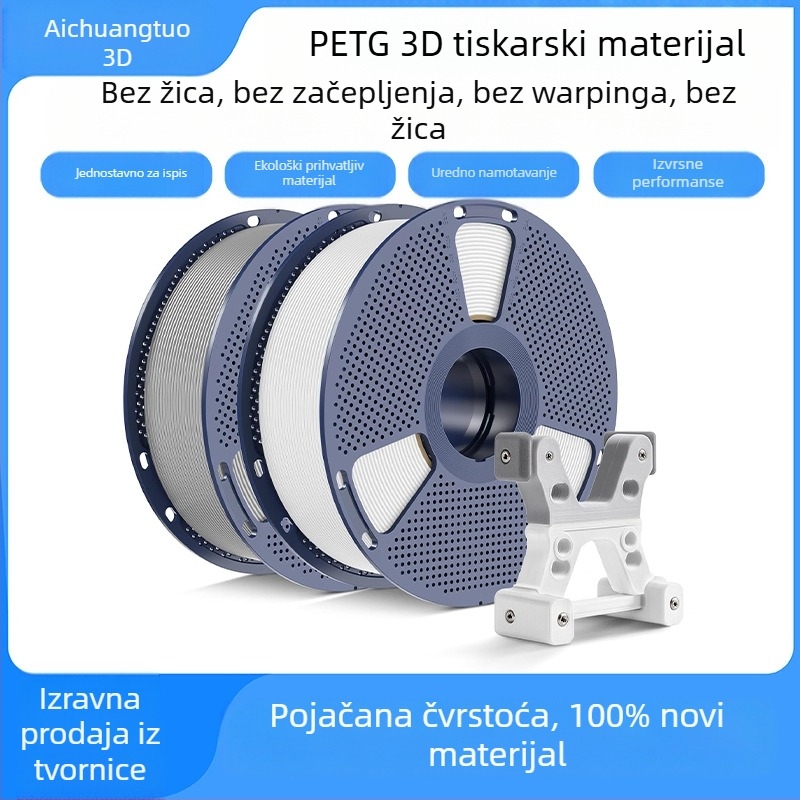 PETG filament za 3D tiskanje - okrugli presjek, Gustoća 1,24 g/cm³, Duljina 330
