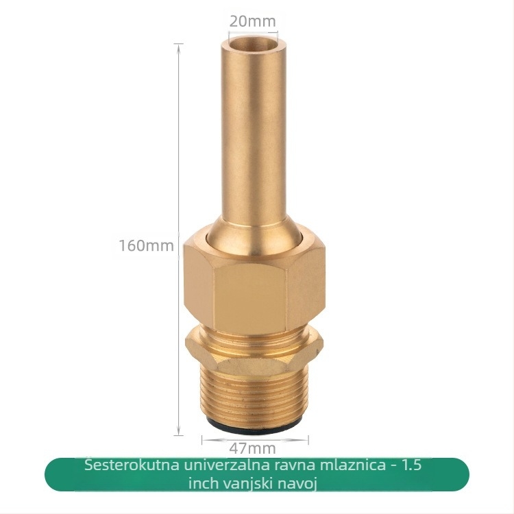 Bakrena fontana mlaznica ukras, atomizirana, za kućnu upotrebu, s mogućnošću podešavanja ventila, za pejzažne vodene elemente i stupce vode na trgu