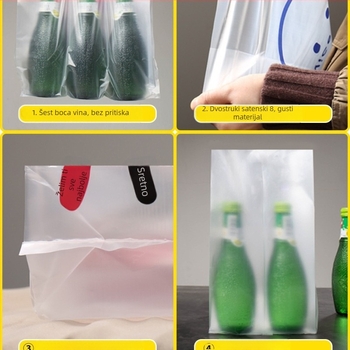 Prozirna plastična vrećica za pakiranje za pekaru i dostavu, s otisnutim logom