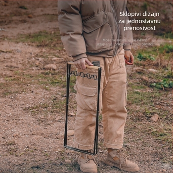 Sklopiva postaja za otpad za kampiranje s držačem vrećica, 100% novi plastični materijal