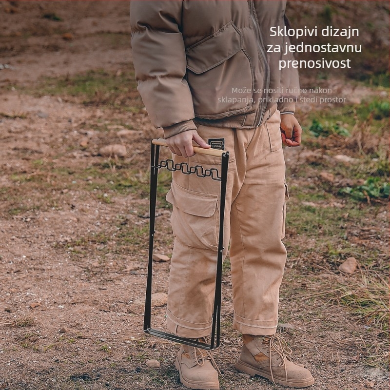 Sklopiva postaja za otpad za kampiranje s držačem vrećica, 100% novi plastični materijal