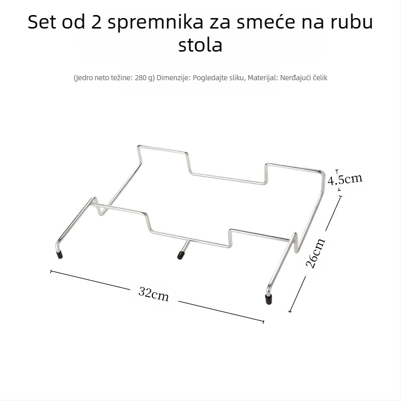Sklopiva postaja za otpad za kampiranje s držačem vrećica, 100% novi plastični materijal