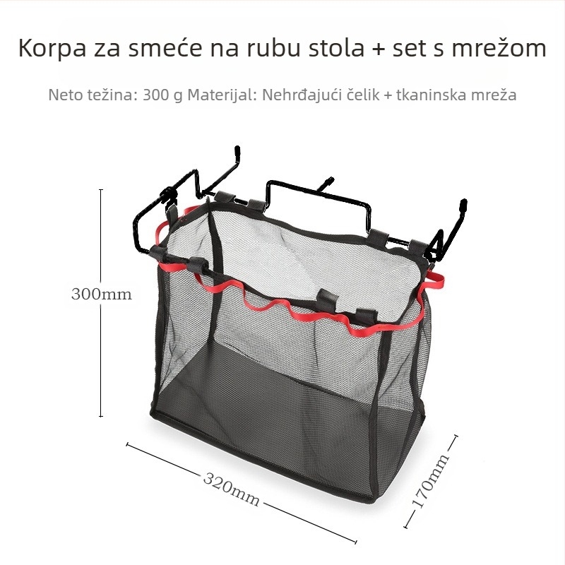 Sklopiva postaja za otpad za kampiranje s držačem vrećica, 100% novi plastični materijal