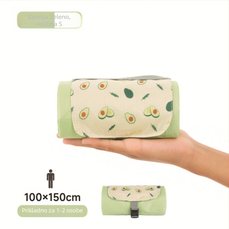 Isdan mini piknik prostirka, najlon, 250 g, 20D vodootporna tkanina, model YSD-80626, sklopiva prostirka za kampiranje i outdoor aktivnosti, otporna na vlagu do 2000M+