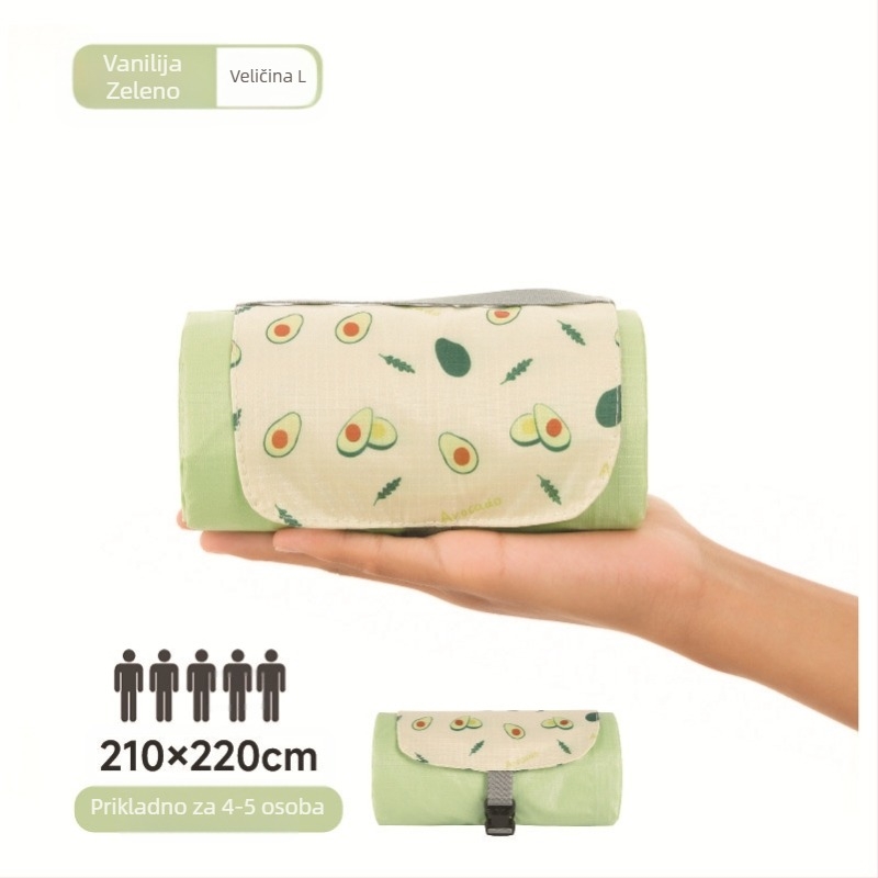 Isdan mini piknik prostirka, najlon, 250 g, 20D vodootporna tkanina, model YSD-80626, sklopiva prostirka za kampiranje i outdoor aktivnosti, otporna na vlagu do 2000M+