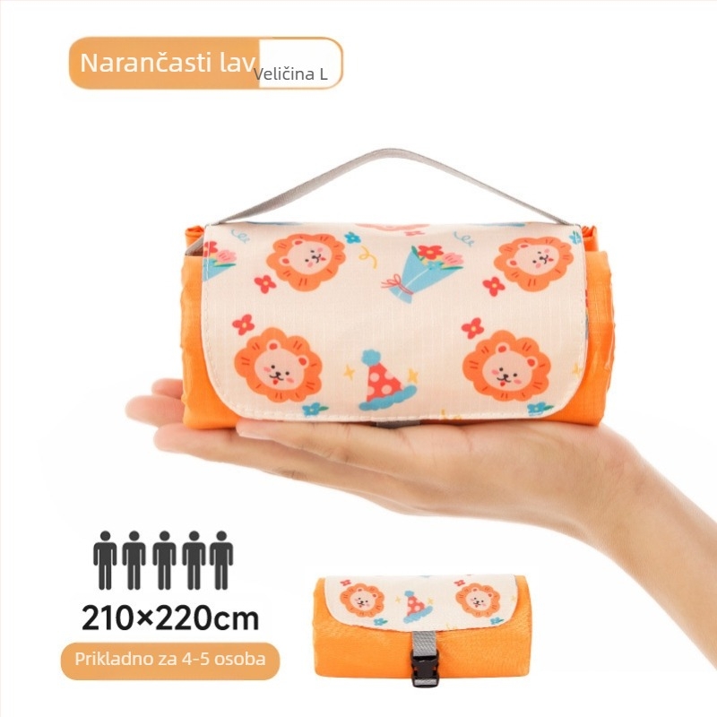 Isdan mini piknik prostirka, najlon, 250 g, 20D vodootporna tkanina, model YSD-80626, sklopiva prostirka za kampiranje i outdoor aktivnosti, otporna na vlagu do 2000M+