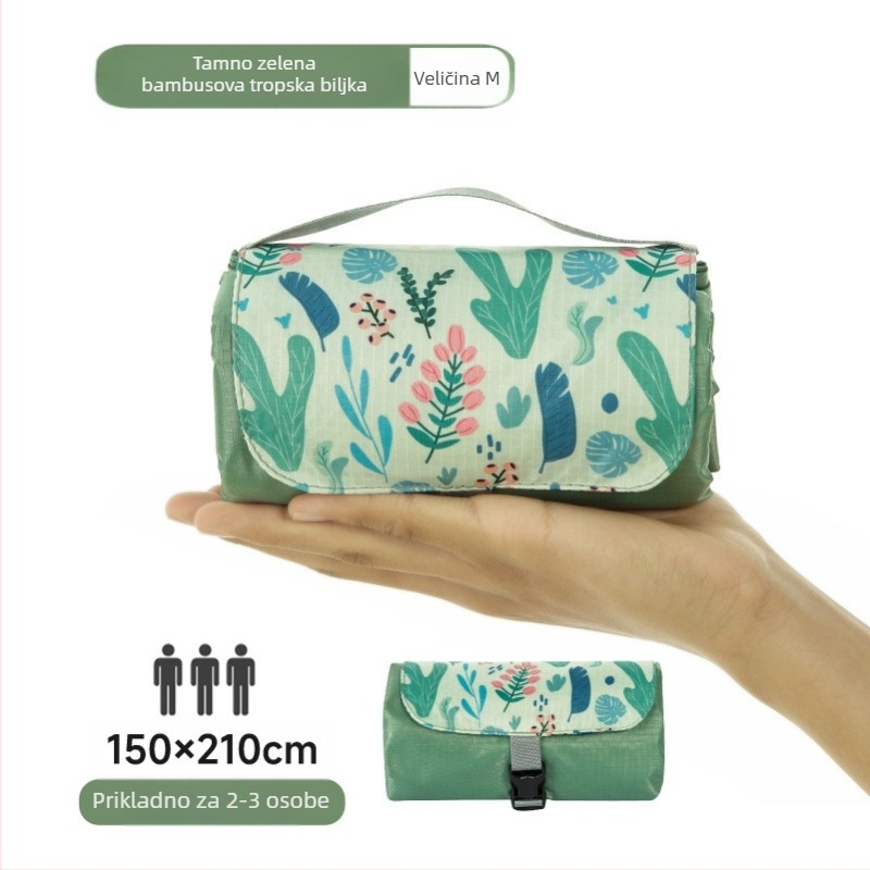 Isdan mini piknik prostirka, najlon, 250 g, 20D vodootporna tkanina, model YSD-80626, sklopiva prostirka za kampiranje i outdoor aktivnosti, otporna na vlagu do 2000M+