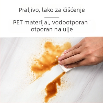 Samoljepljiva PET zidna naljepnica, imitacija mramora, otporna na masnoće i visoke temperature, kuhinjski zidni dekor