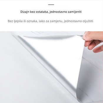 Samoljepljiva PET zidna naljepnica, imitacija mramora, otporna na masnoće i visoke temperature, kuhinjski zidni dekor