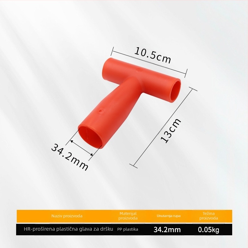 Lopatina drška tipa T/D s debelom plastičnom glavom i drvenom drškom za poljoprivredne alate