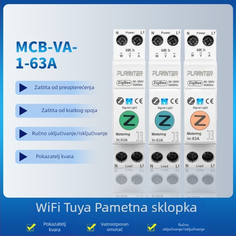 Bronte Pametni Wi‑Fi prekidač, serija PLVA1-63, niskonaponski mini prekidač, daljinsko upravljanje putem mobilne aplikacije