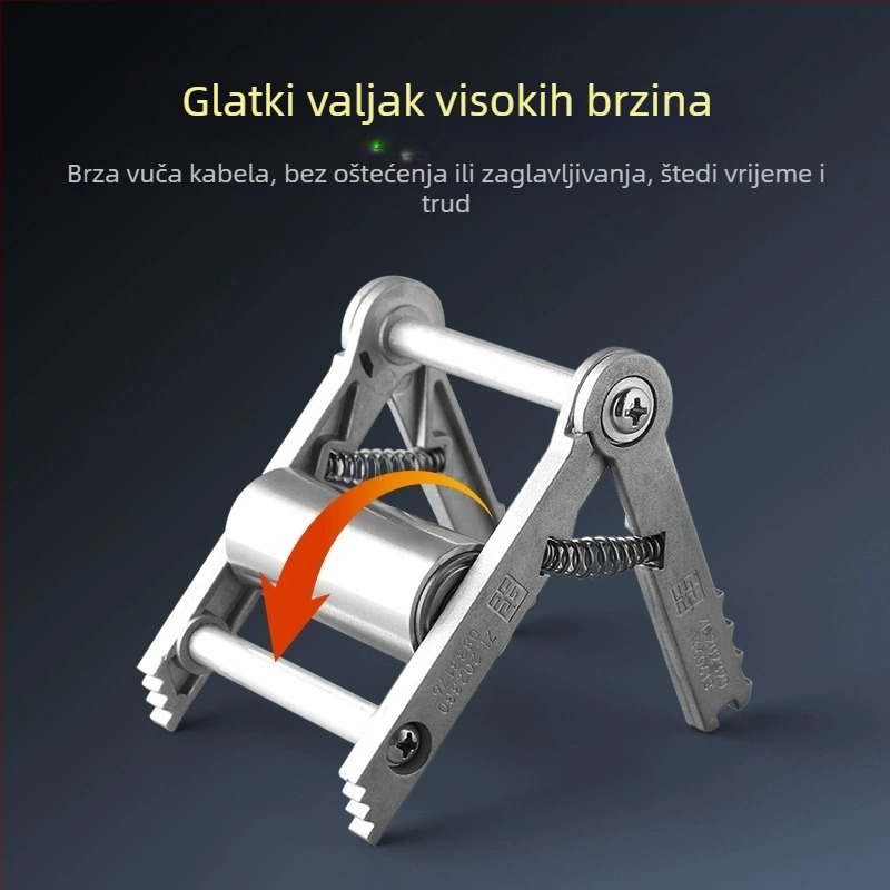Alat za uvlačenje kablova u električnim instalacijama — jednovučna vučna kladka i dodatak utičnice kutije za kablove