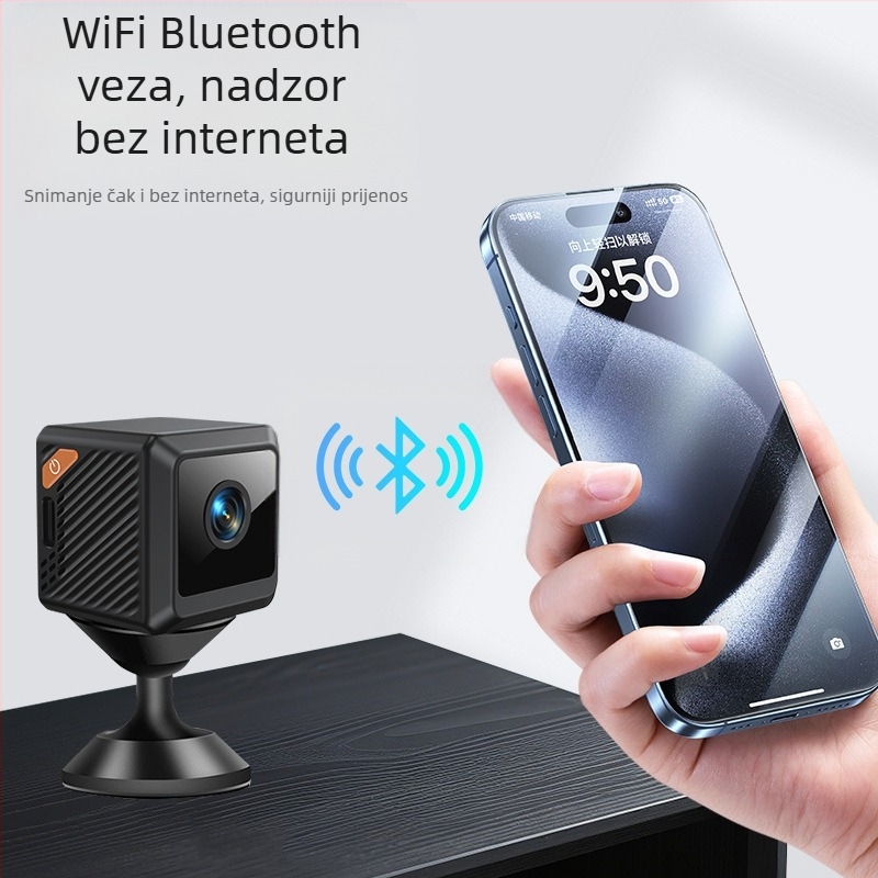 W02 akcijska kamera s 1080p videom, 140° široki kut, noćno snimanje, WiFi i Bluetooth.