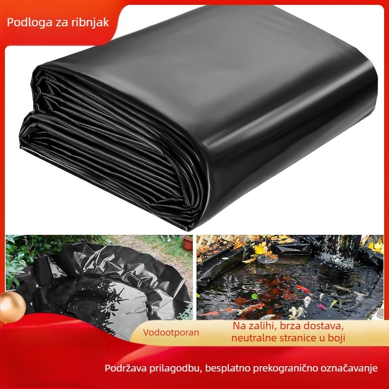Crna sklopiva HDPE geomembrana 0,2 mm za ribnjak, protiv propuštanja