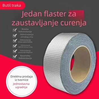 Butyl vodootporna traka za popravak pukotina na ravnom krovu kuće s krovom od obojenog čeličnog lima