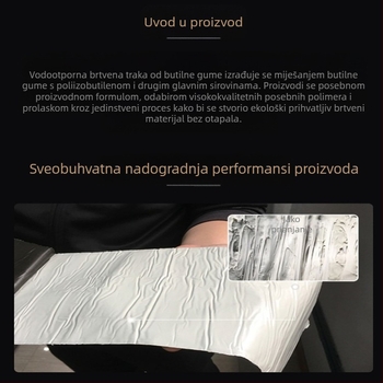 Butyl vodootporna traka za popravak pukotina na ravnom krovu kuće s krovom od obojenog čeličnog lima