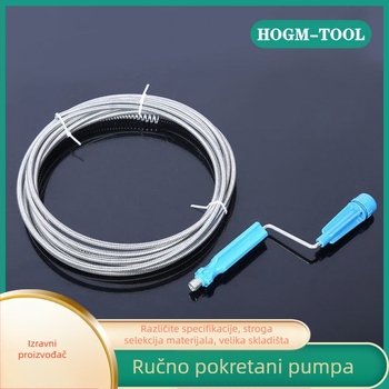 Ručni okretni otpušivač odvoda – čelična žica, WC alat, HOGM-TOOL