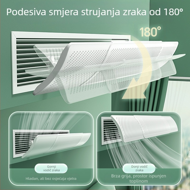 Deflektor klima uređaja, univerzalni zaštitnik za središnji izlaz zraka, vodič zraka, jednostavan dizajn