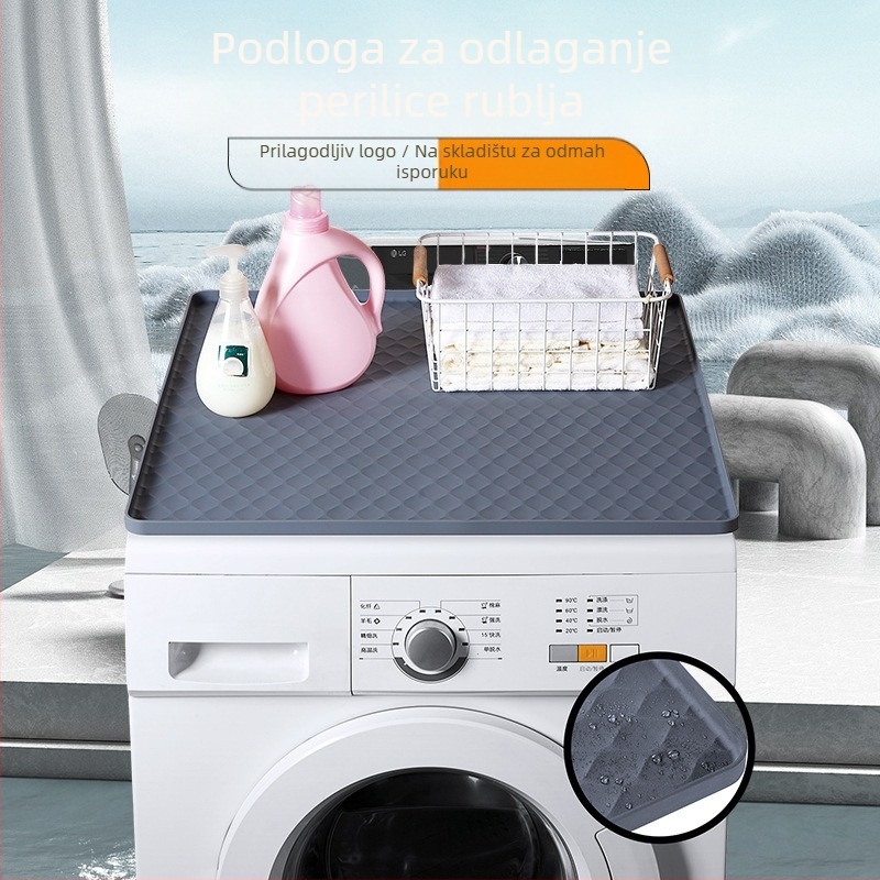 Silikonska gornja podloga za perilicu – protuklizna, vodootporna, zaštita od prašine, podloga za pohranu za kuhinju i kupaonu