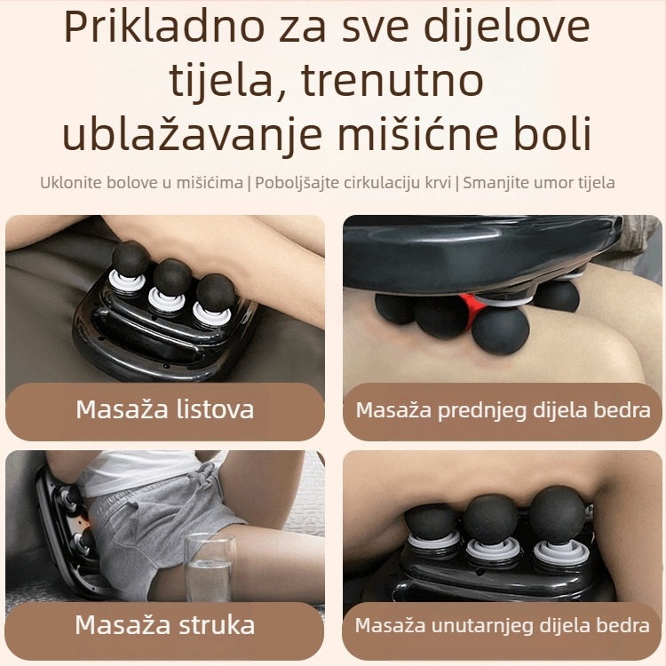 Mišićna masažna puška s motorom s četkicama, 6+ glava za masažu, 5+ razina brzine, ugrađena baterija 2000–4000 mAh, buka ispod 36 dB