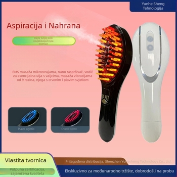 Električna četka za masažu vlasišta za rast kose, s uputama za eterična ulja i medicinskom primjenom, ABS materijal