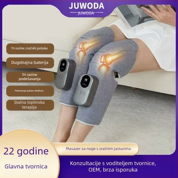 Massager za koljeno s grijanjem i masažom zračnih jastučića – bežični, 5V, 10W, 30°C, 3 razine kontrole, CE certifikat