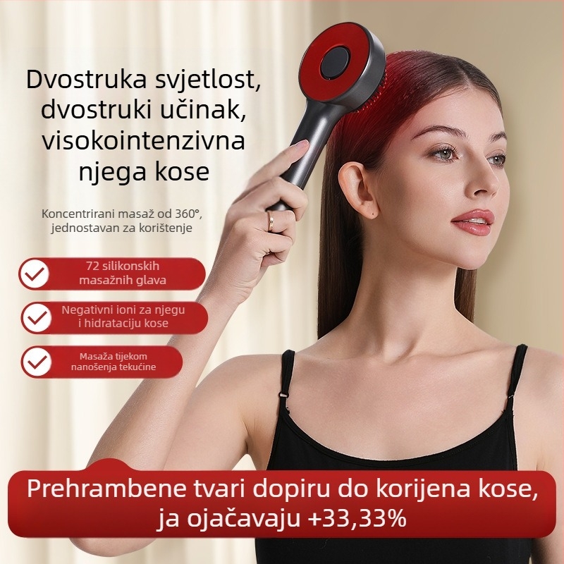 HT-s18 Električni masažni češalj za vlasište — opuštajući masaž i primjena lijeka na vlasište, opća namjena, 5 brzina, lansiran travanj 2023