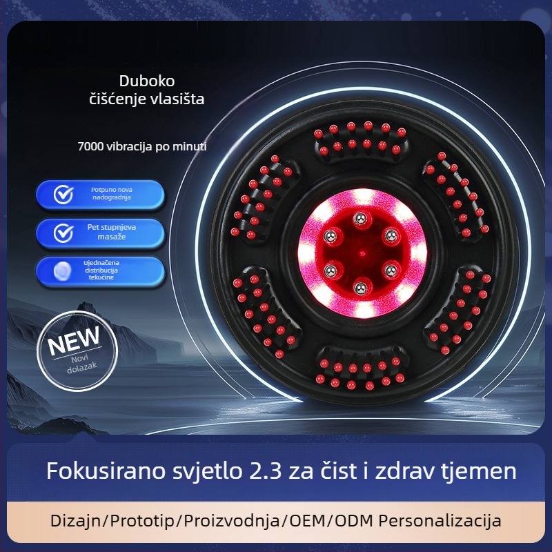 HT-s18 Električni masažni češalj za vlasište — opuštajući masaž i primjena lijeka na vlasište, opća namjena, 5 brzina, lansiran travanj 2023