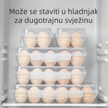 Prijenosna kutija za jaja za kampiranje, povišena verzija, otporna na udarce i lomove, čuva svježinu jaja, stohovasti kompaktni držač za jaja
