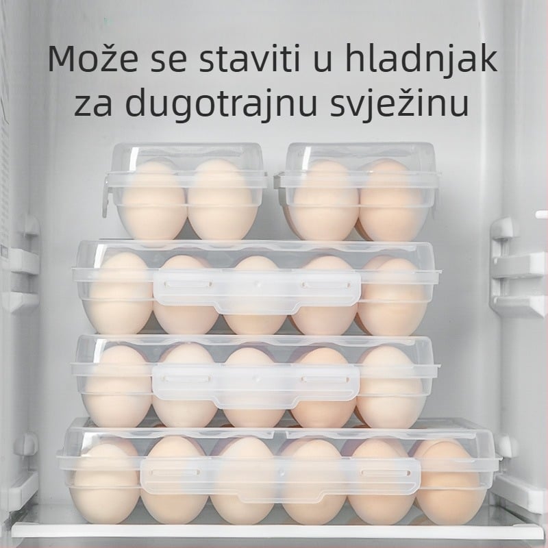 Prijenosna kutija za jaja za kampiranje, povišena verzija, otporna na udarce i lomove, čuva svježinu jaja, stohovasti kompaktni držač za jaja