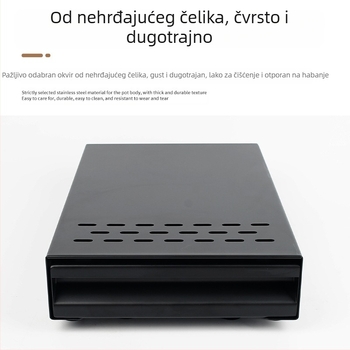 Knock box za otpad od kave s ladicnim tipom — od nehrđajućeg čelika i čelika s ugljikom, moderan minimalistički stil, dodatak bara/kafiću