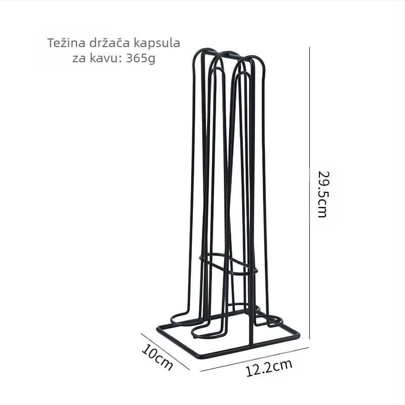 Metalni držač za kapsule kave, dvostrani izložbeni stalak, željezni umjetnički dizajn, moderan minimalistički stil, lansiran proljeće 2020.