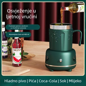 Prijenosna čaša za hladno i toplo s ugrađenim grijačem, USB, nehrđajući čelik