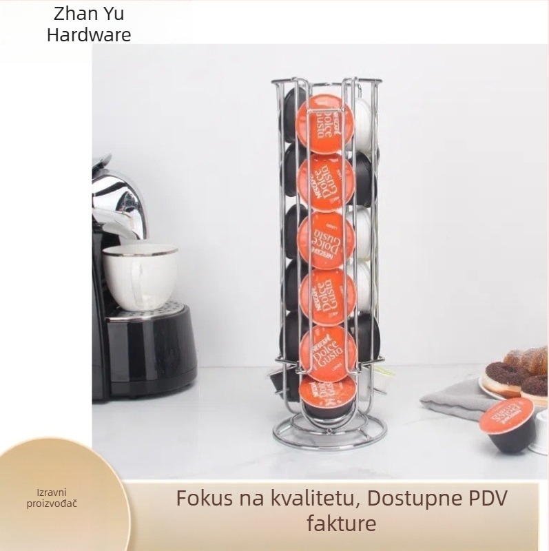 Stalak za kapsule kave, vertikalan, višeslojni, otporan na vlagu, kreativan dizajn za izlaganje