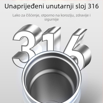 Grijač vode za automobil — 316 nehrđajući čelik, univerzalno 12V/24V, 15–100W, kuha vodu