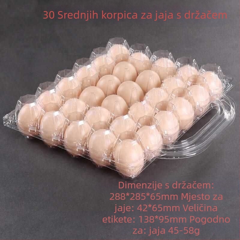 Ručna prenosna plastična kutija za jaja s prozirnim blister pakiranjem