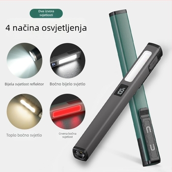 LED mini svjetiljka s tri LED diodama, magnetsko pričvršćivanje, USB punjenje, 3W, 400mAh, višenamjensko radno svjetlo