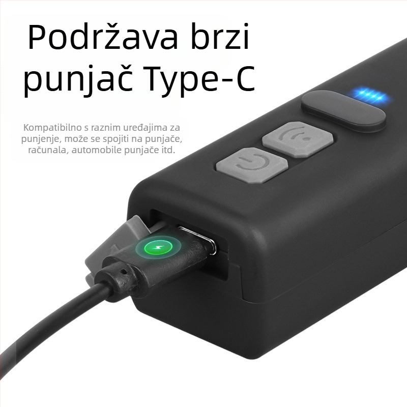 Vanjska senzorna čelna svjetiljka – baterija 1500 mAh, snaga 10 W, Bluetooth, 360° rotacija, domet 100-200 m