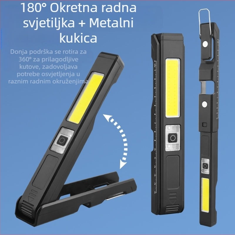 LED radna svjetiljka Type-C sa mjernom trakom, 10W, IP65, 360° rasvjeta