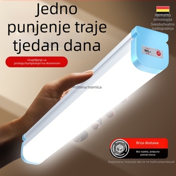 LED punjiva kamp lampica s magnetskom osnovom, regulacija jačine svjetla, prekidač na tipku