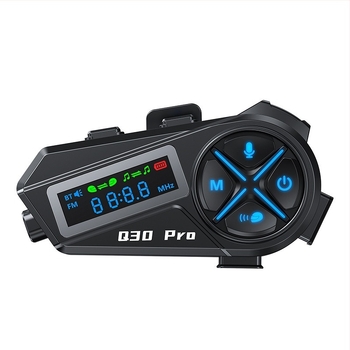 Bluetooth slušalica za motociklističku kacigu, ugrađena slušaljka, pogodna za polu i full-face kacigu, trajanje baterije 22 h, domet 10 m, Bluetooth 5.4, stereo zvuk